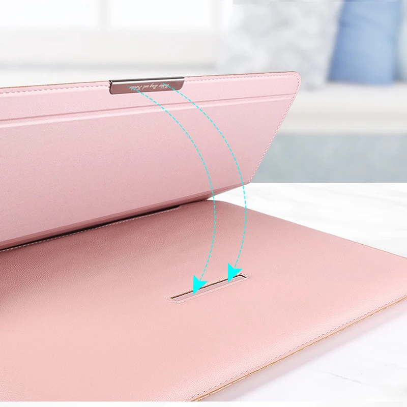 Couro magnético flip case para laptop, suporte