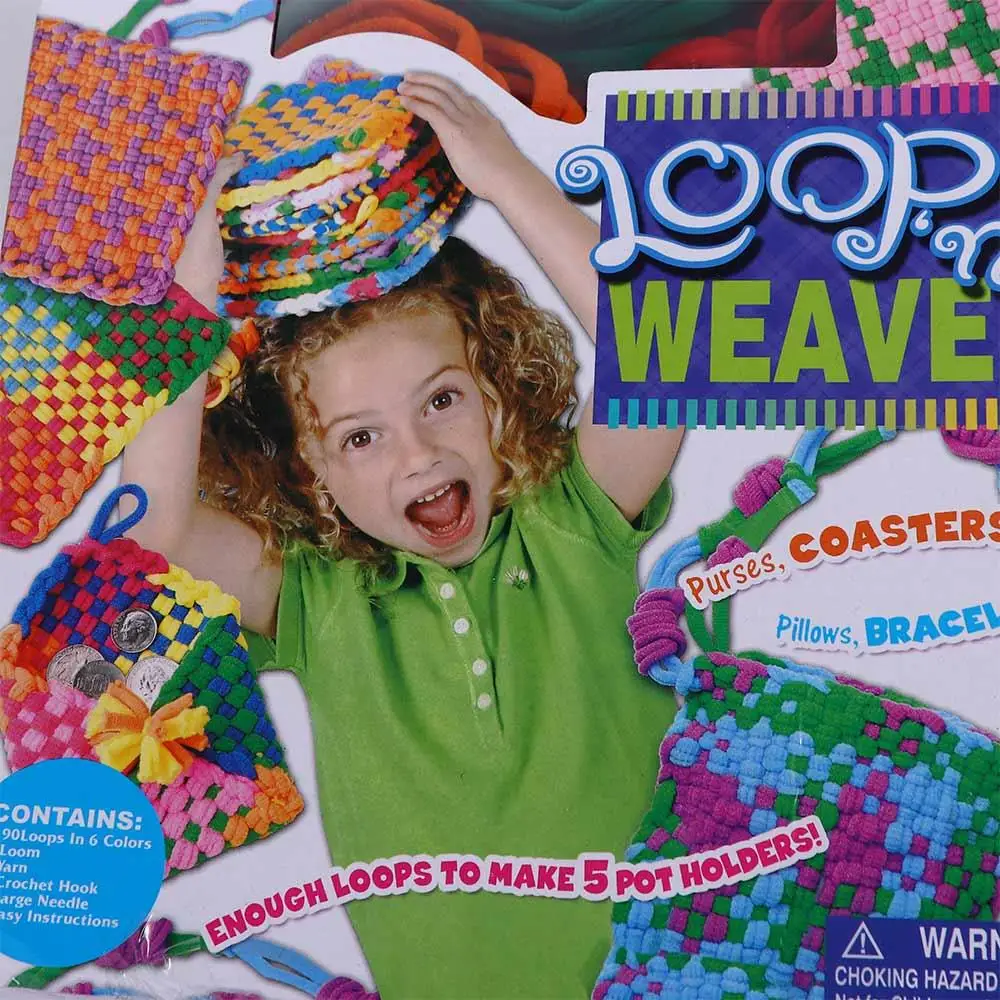 Handcraft Pot Holder Loom Knitting Kits Loom Frame Rope Ring Weaving Potholder Loops Crafts Kit Elastic Knitting