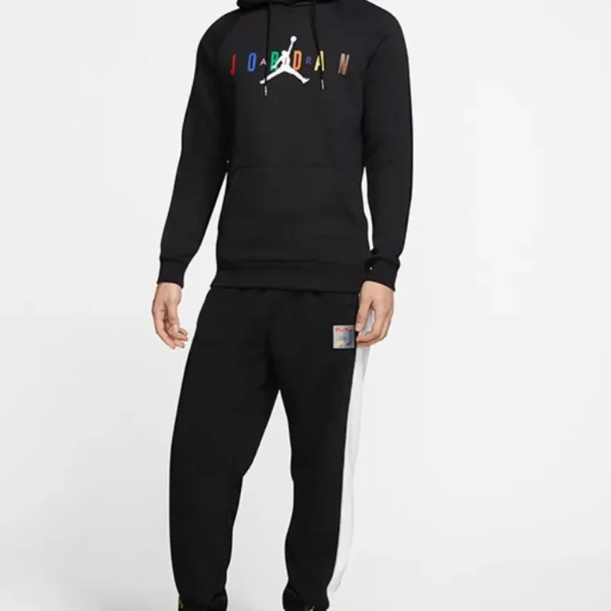 NIKE Sport Dna Hbr Patch Pattern Padded Knit Pullover Sweatshirt Men Black
