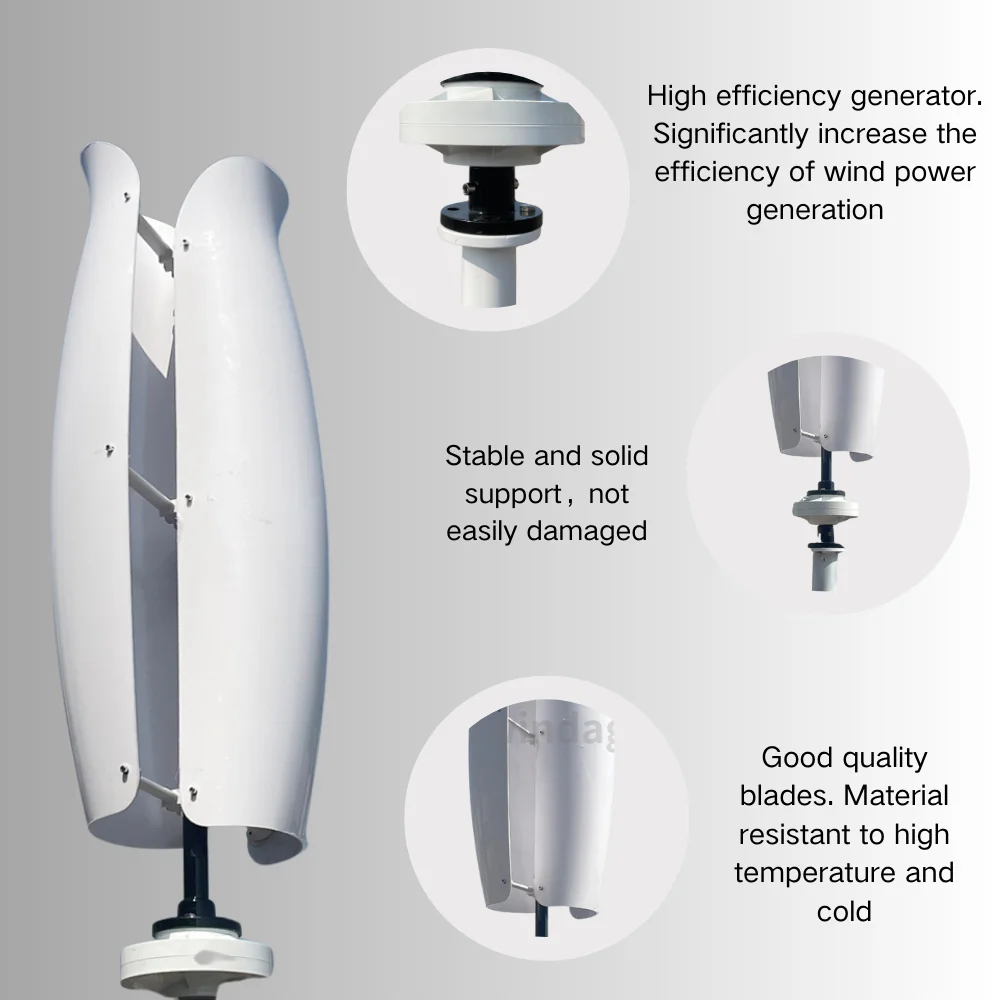 Description Picture 5 of itemVertical Wind Turbine Power Generator Free Energy 1000w 2000w 24v 48v Alternative Eolico CE Certification With Hybrid Controller