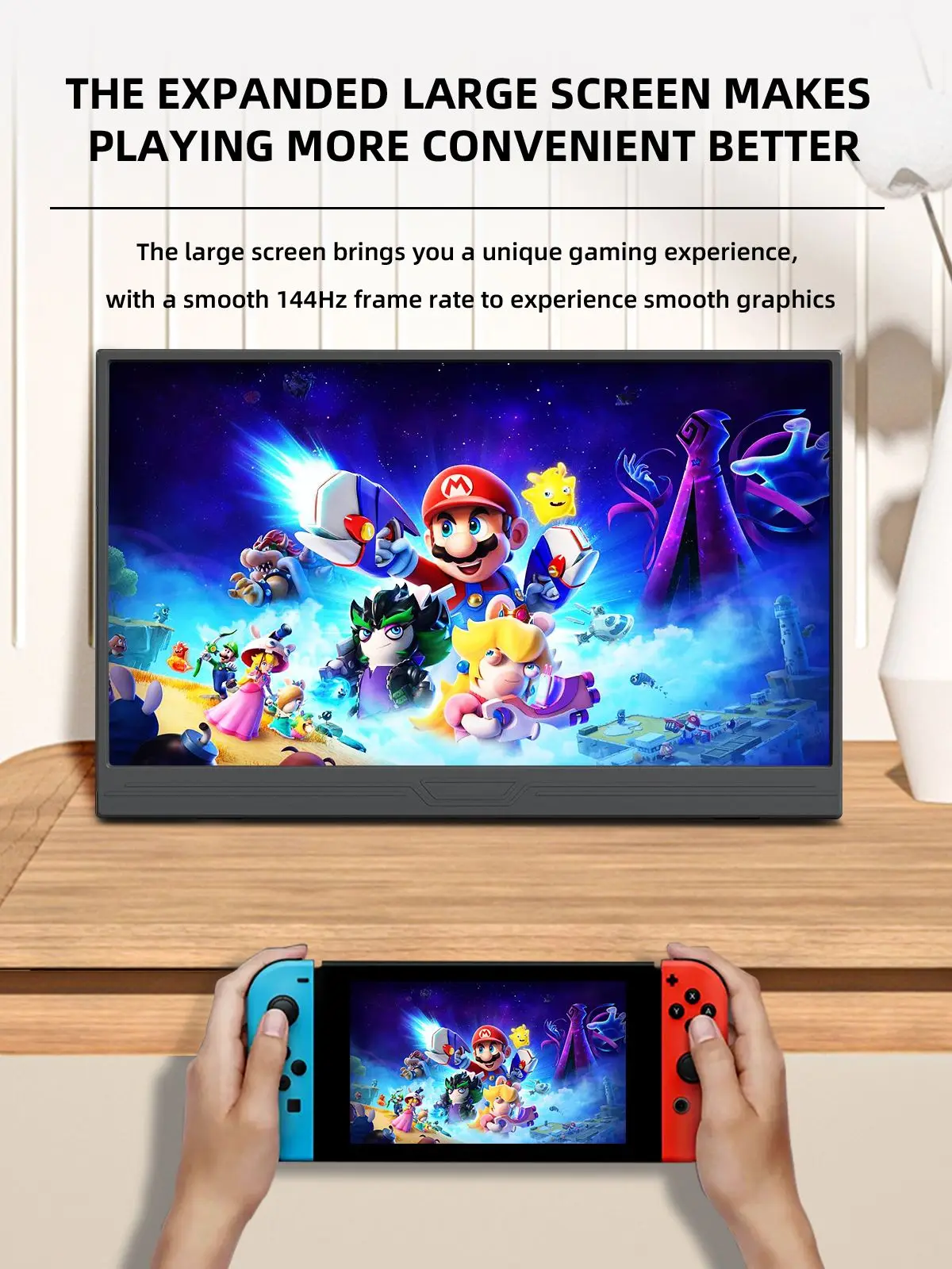 ZSUS 15.6-Inch Portable Monitor Touchscreen 1920*1080 HDR Low Blue Light For XBox PS4/ 5 Switch Loptop Cell Phone PC Extension 5
