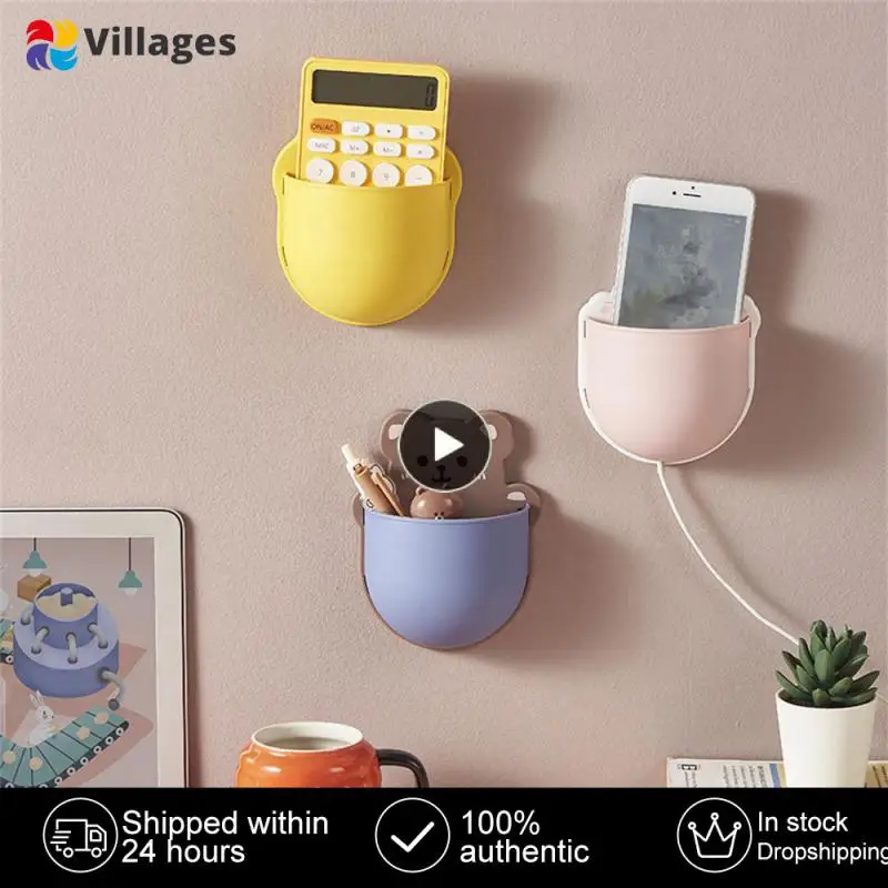 

6.1x4.33 Inch Cute Multi-purpose Desktop Wall Hanging Pen Holder Phone Holder