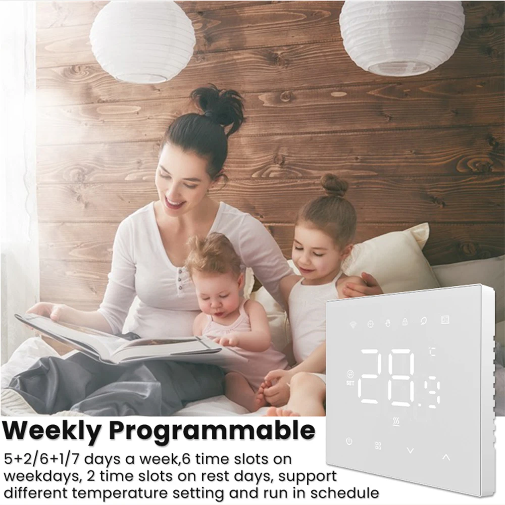 Smart Thermostat Temperature Controller WiFi Water Boiler Electric Heating For Alexa Google Apple Smartthings For Tuya Matter MIUCDA