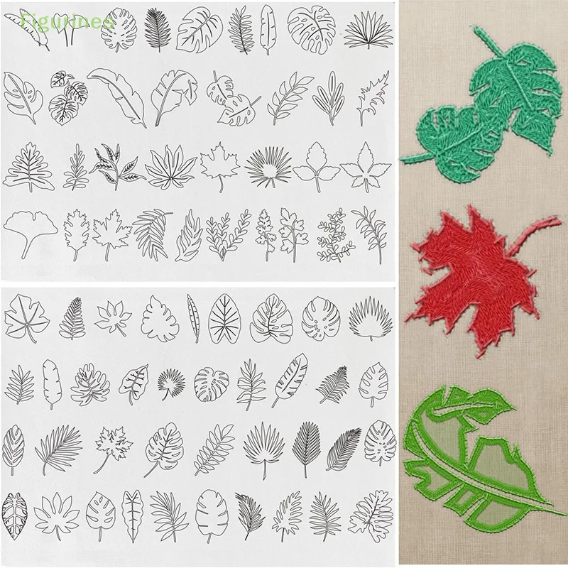 Water Soluble Embroidery Patterns 2 Sheets Embroidery Patterns Stabilizers  with Flower Patterns for Bags, Hats, Cloth Fabric