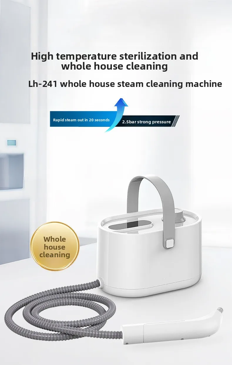 Description Picture 2 of itemPortable Steam Cleaning Machine, High Pressure And High Temperature Deep Cleaning Suitable For Floor/Kitchen Fast Sterilization