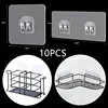 10PCS Transparent Hanging Shelf Hooks Wall Storage Rack Fixing Patch Strong Self-Adhesive Snap For Kitchen Bathroom Gadgets 1