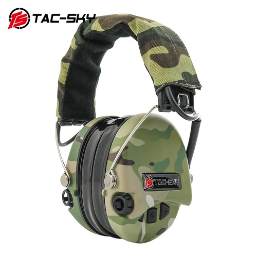 TAC-SKY 전술 헤드셋 SORDIN IPSC 에어소프트 슈팅 헤드셋, 전자 청력 보호, 사격 사냥 귀마개 MC 2