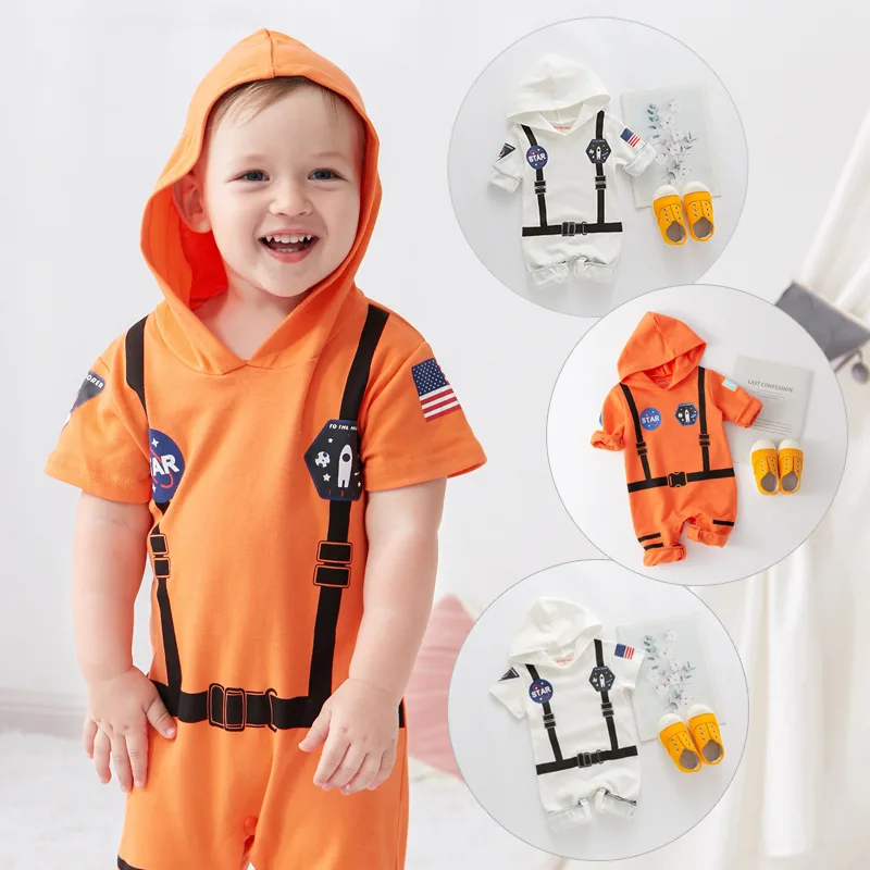 

Spring Summer Newborn Infant Baby Boys Girls Romper Astronaut Costume Playsuit Overalls Cotton Space Suit Baby Jumpsuit Clothes
