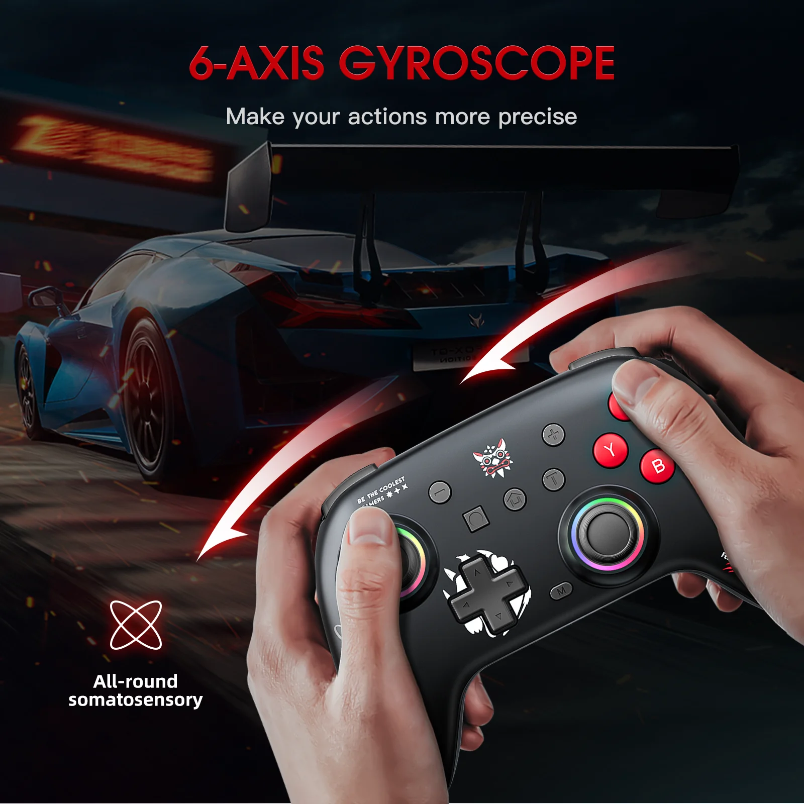 ONIKUMA C1 Wireless E-Sports Gaming Controller Gamepads Dual Mode
