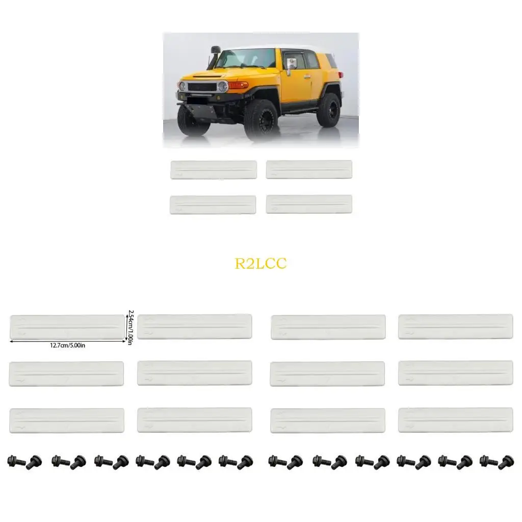 R2LC 자동차 지붕 장착 볼트 커버 세트 강력한 자동차 루프 랙 삭제 755963..