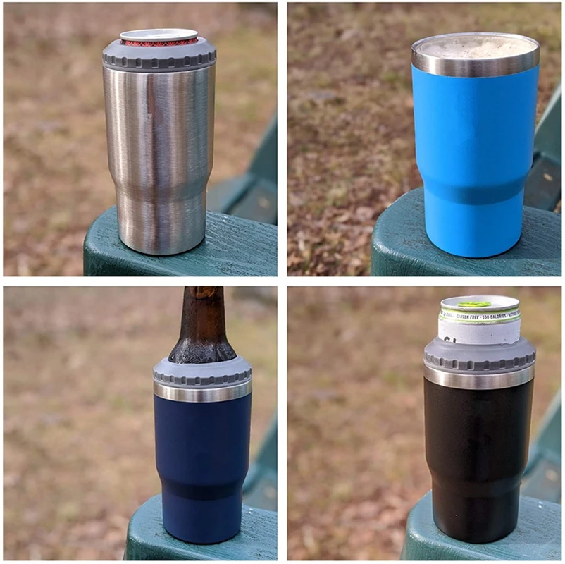 5 in 1 Stainless Steel Insulated Beer Opener Cooler 14oz Thermos