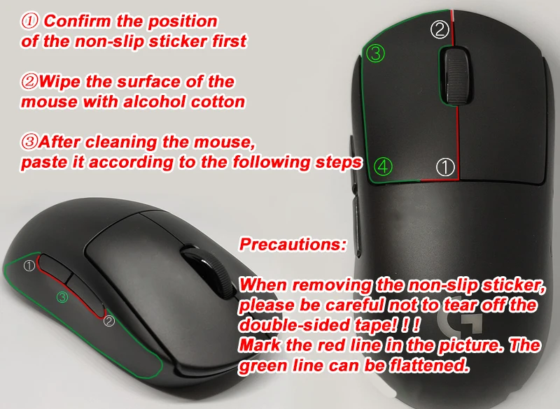 Logitech G502 Hero Printstream Mouse Grip Tape Skins 