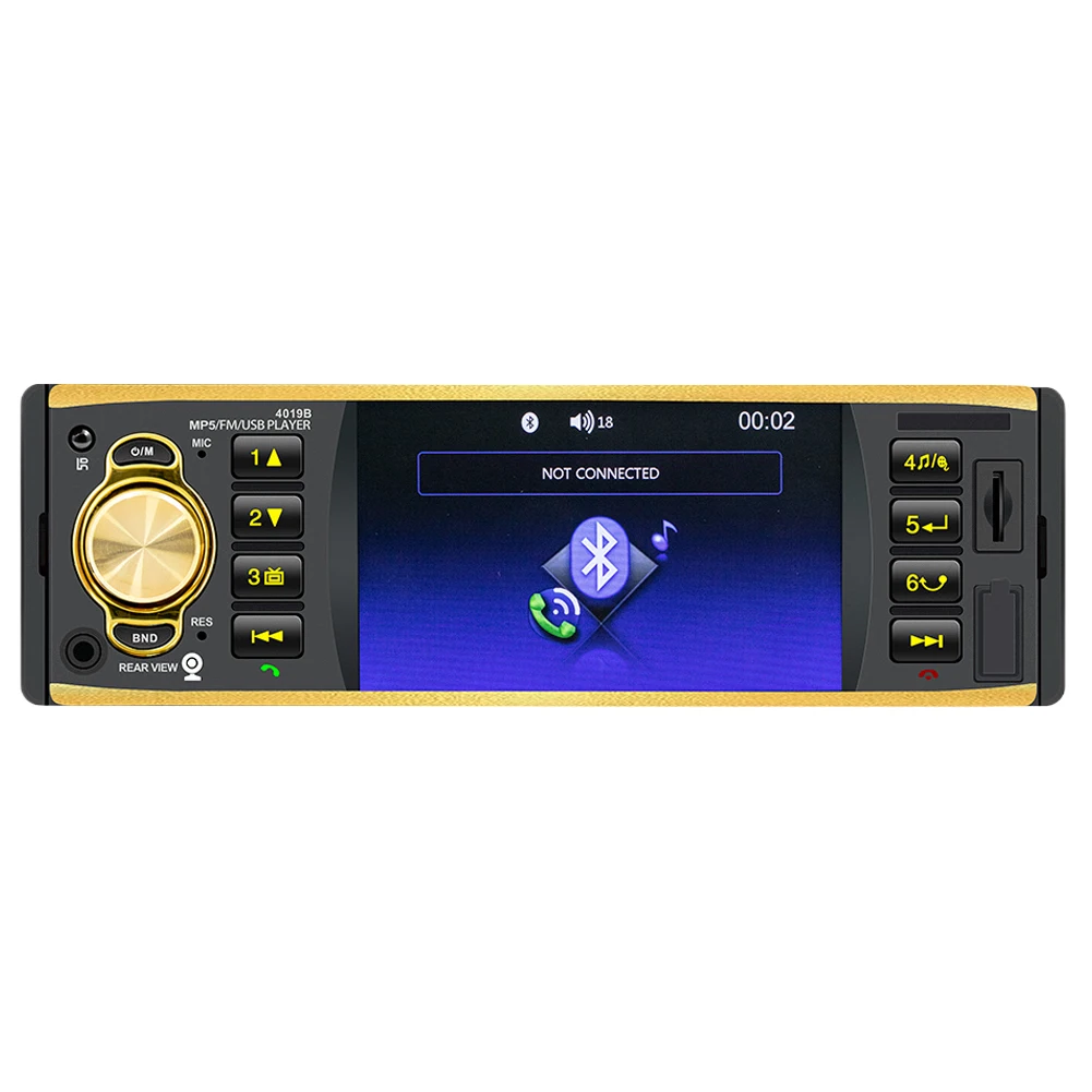 USB AUX FM 원격 오디오 시스템, 4.1 인치 IPS 스크린, 자동 라디오, 블루투스 호환 지지대 후면보기 카메라, 핸즈프리 통화, 1 Din
