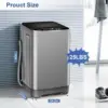 Washing Machine, Portable 25 LBS Full Washing Machine with LED Display & 10 Programs & 8 Water Levels Selections & Drain Pump, C 6