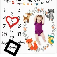 Felt Frame Newborn Baby Growth Milestone Blanket Photography Props Frame Photo Frame Accessories 6