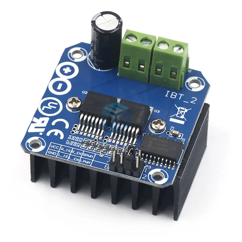 1pcs Double BTS7960 43A H-bridge High-power Motor Driver module smart car motor driver board stepper motor drive module servo driver module