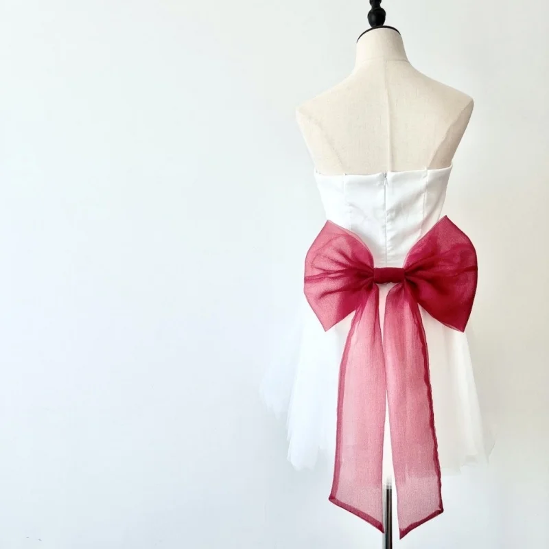 Bride Accessories Detachable Bow Belt for Women's Wedding Dress Party Dress Accessories