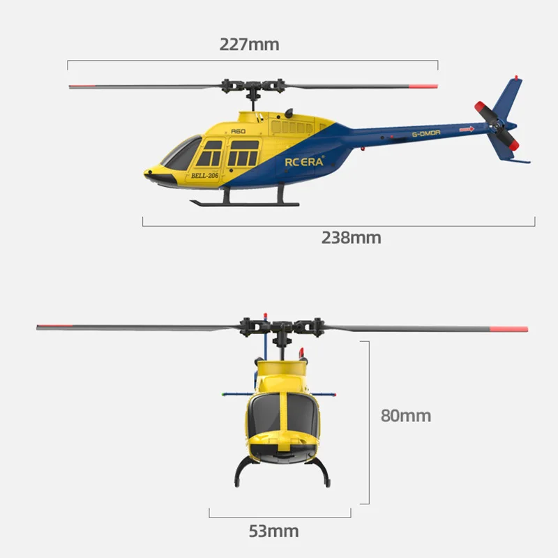 RC vrtulník A60 4CH Bez křidélek - 2,4GHz, 80-120m, 8-10min letu