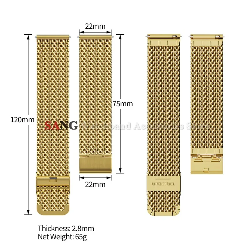 Elegant Milanese Steel Bracelets - Silver, Black, Rose Gold, Quick Release Design