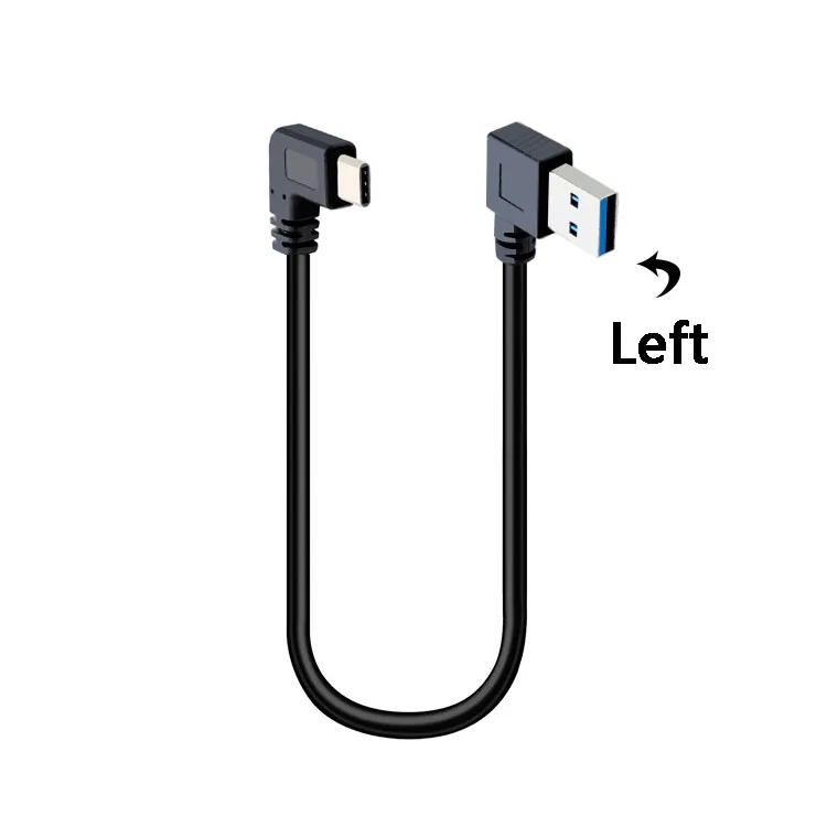 High-Speed USB 3.0 Type A to C Angled Extension Cable
