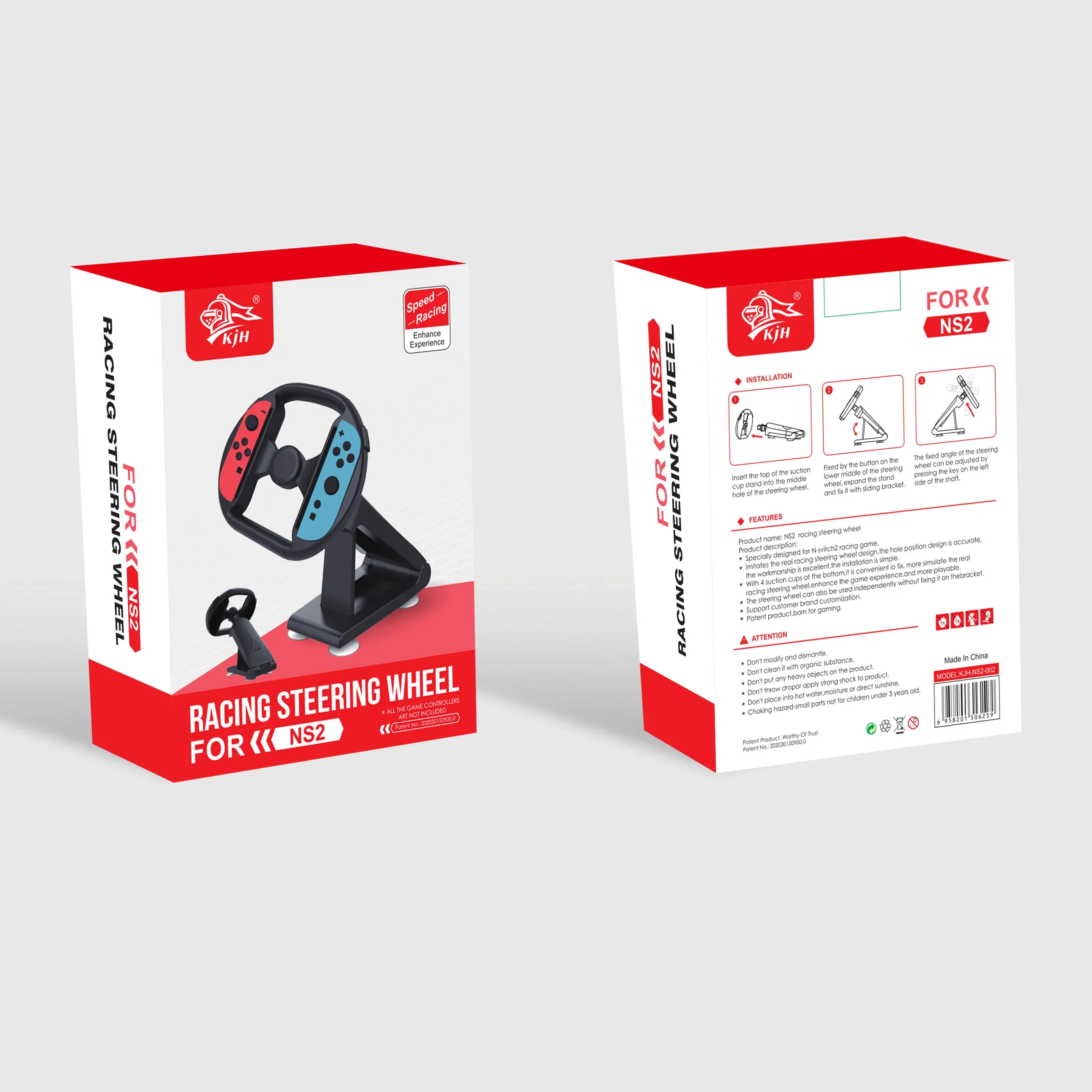 2025 Steering Wheel Parts Components Controller Attachment with 4 Suction Cups for Nintendo Switch 2 Racing Game NS Accessories