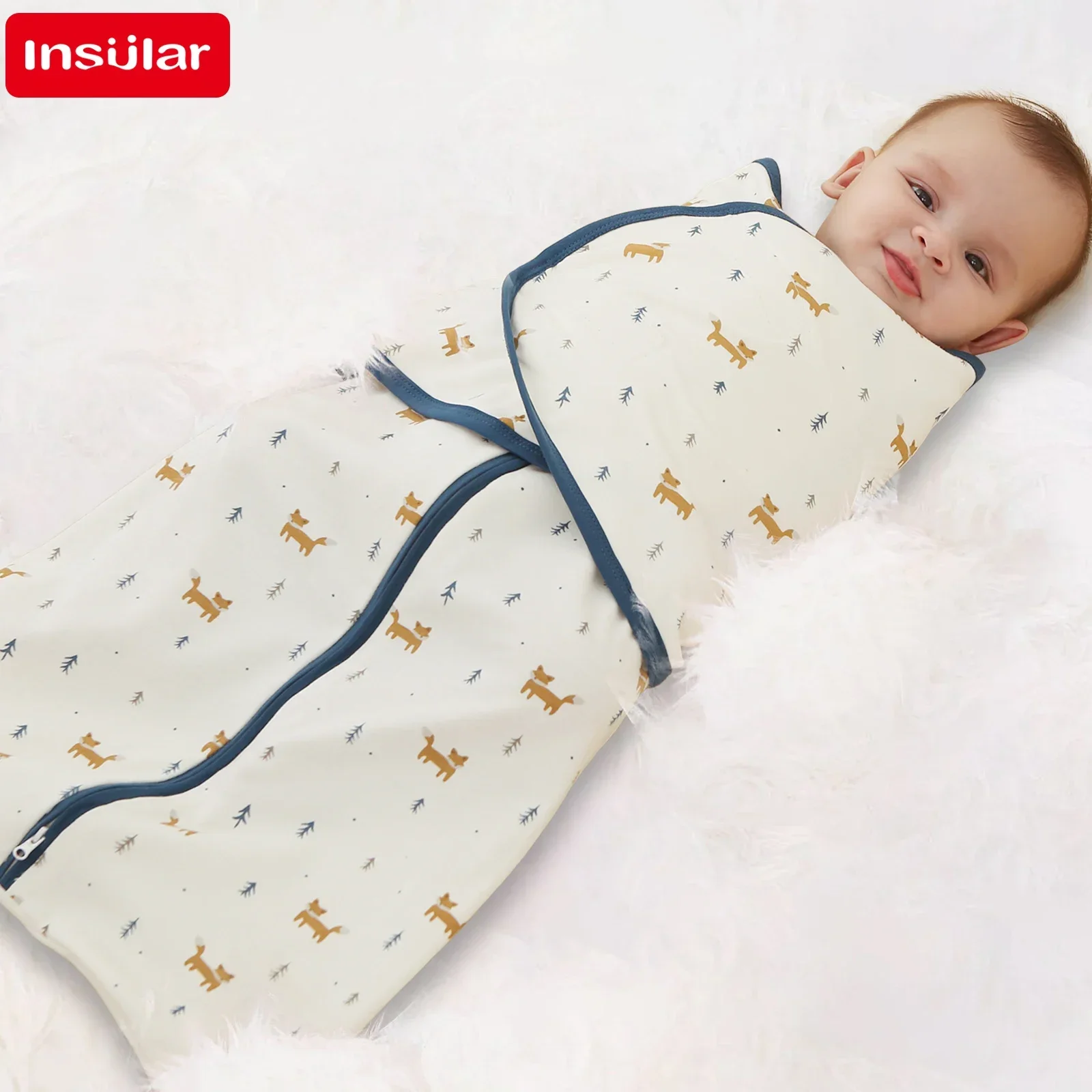 Baby Sleepsacks Summer Thin Soft Cotton for Newborn 0-3M Adjustable Breathable