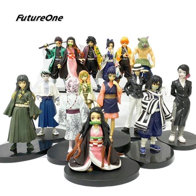 Boneco De Ação Anime Demon Slayer Kimetsu No Yaiba Figura Kamado Tanjirou  16cm / Agatsuma Zenitsu Nezuko Guerreiro Pvc Modelo Brinquedos