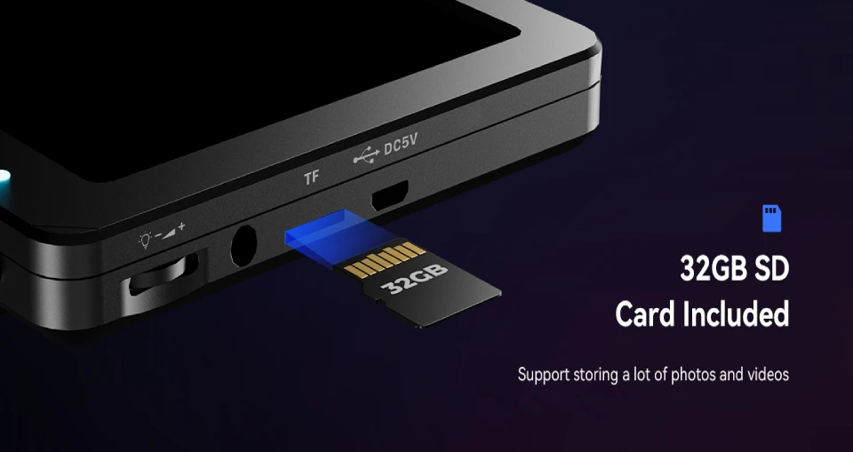 Description Picture 5 of item7‘’ Digital Microscope 1200X Zoom 12MP HD Electronic Microscopes Camera Magnifier for Soldering Phone Repair Microscope 32GB