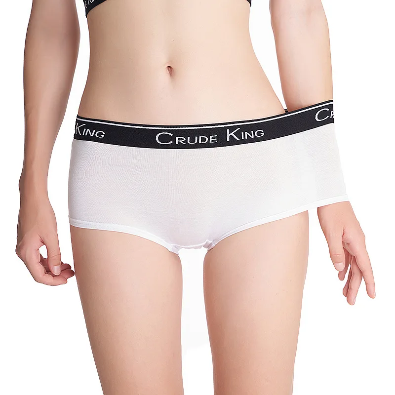 3Pcs/Set Letter Printing Boxer Short Breathable Women's Lingerie Elastic  Waistband Boxer Briefs Seamless Female Underpants