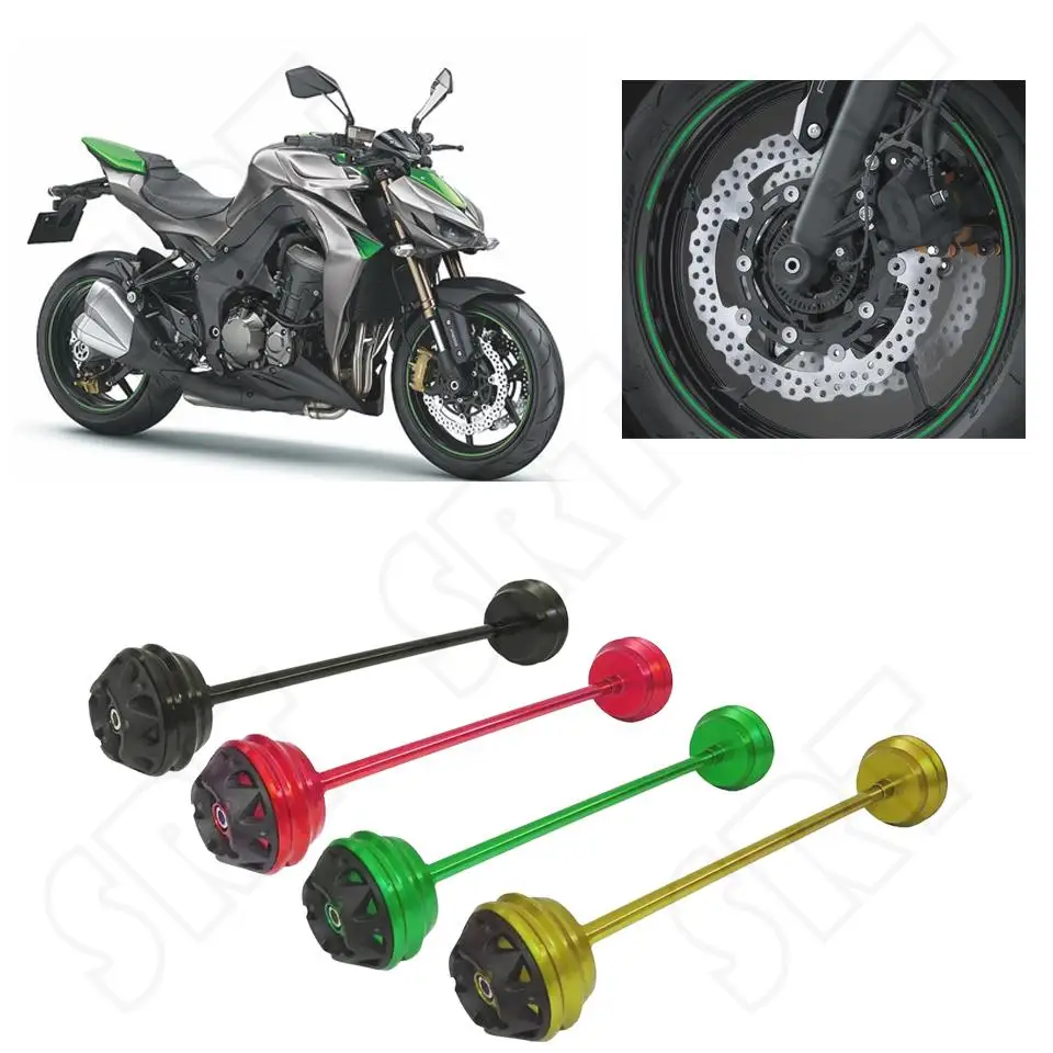 

Fits for Kawasaki Ninja 1000 1000SX Z1000 Z1000SX Z1000R Motorcycle Accessories Front Wheel Fork Axle Slider Cap Crash Protector