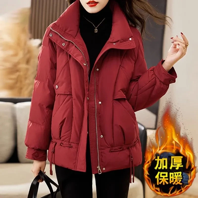 

Пальто с хлопковой подкладкой, женская верхняя одежда, зима 2023, новая модная свободная тонкая теплая женская зимняя одежда с хлопковой подкладкой