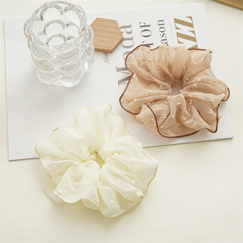 Floral Satin Fabric Elastic Bands For Hair Scrunchies And