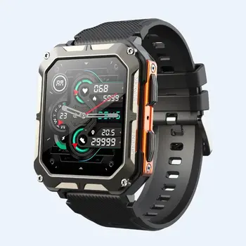 CUBOT C20 프로 스마트 워치 남성용, 1.83 인치 IP68 방수 스포츠 시계, 심박수 피트니스 트래커, 24 시간 건강 모니터, 전화 통화