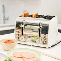 Bread Machine Toaster Sliced Bread Roasting 4-Piece Fully Automatic Breakfast Maker Тостер Toster Household Appliances 1