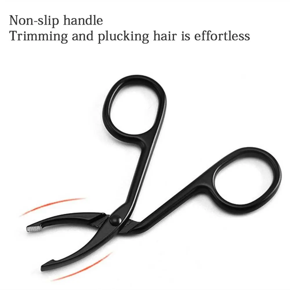 Stainless Steel Elbow Eyebrow Plucking Straight Pointed Clip Scissors Hairs Puller Eyebrow Pliers Tweezers