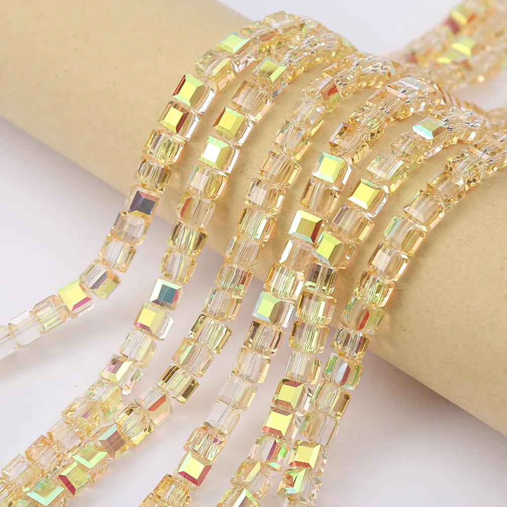 20 Stück 8 mm Würfel, quadratisch, facettierte Glaskristallperlen für Schmuckherstellung, lose Glasperlen, DIY-Armband, Abstandshalter, Würfelperlen, Großhandel – Detail 10