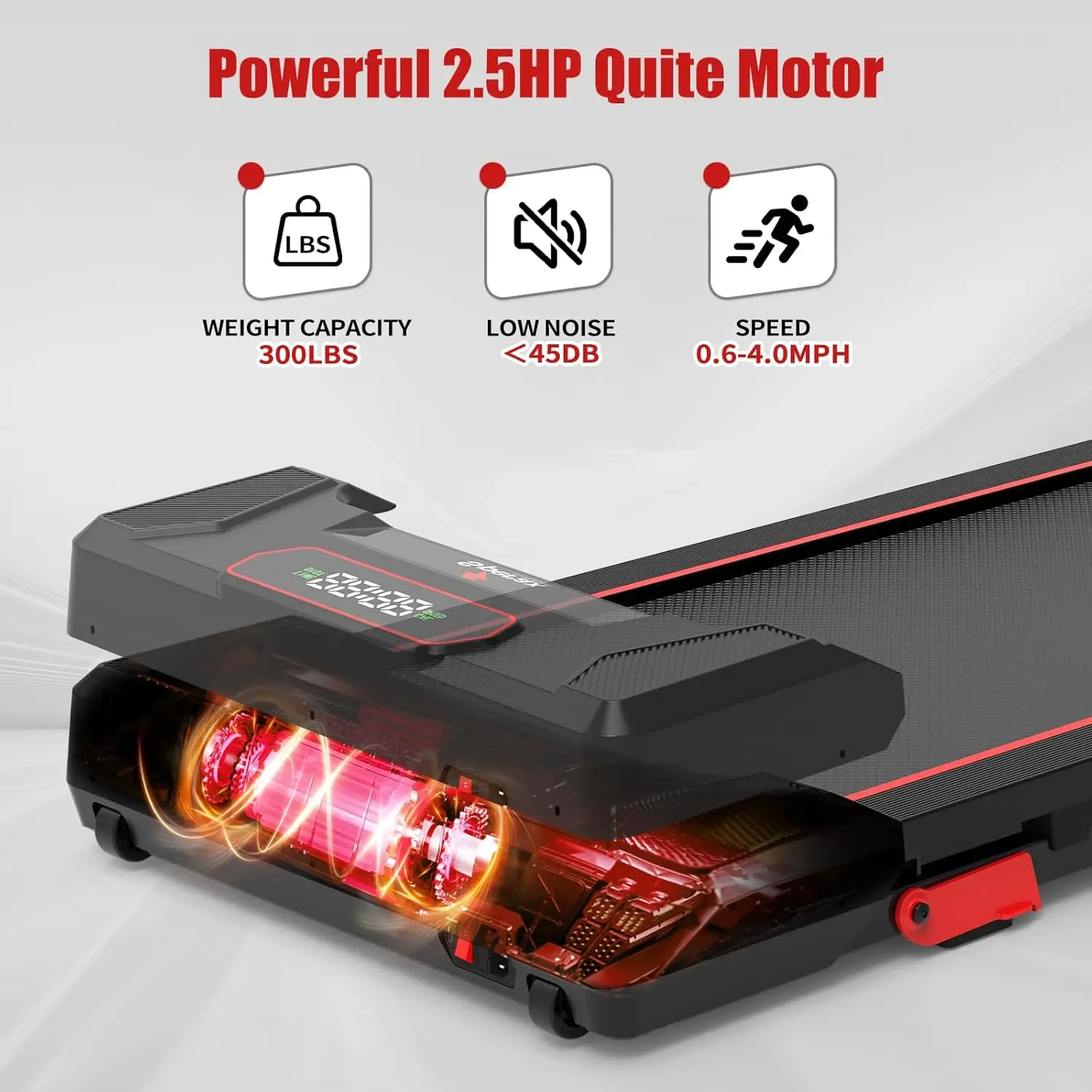 Home,340 Lbs Capacity,3 in 1 Portable Treadmill