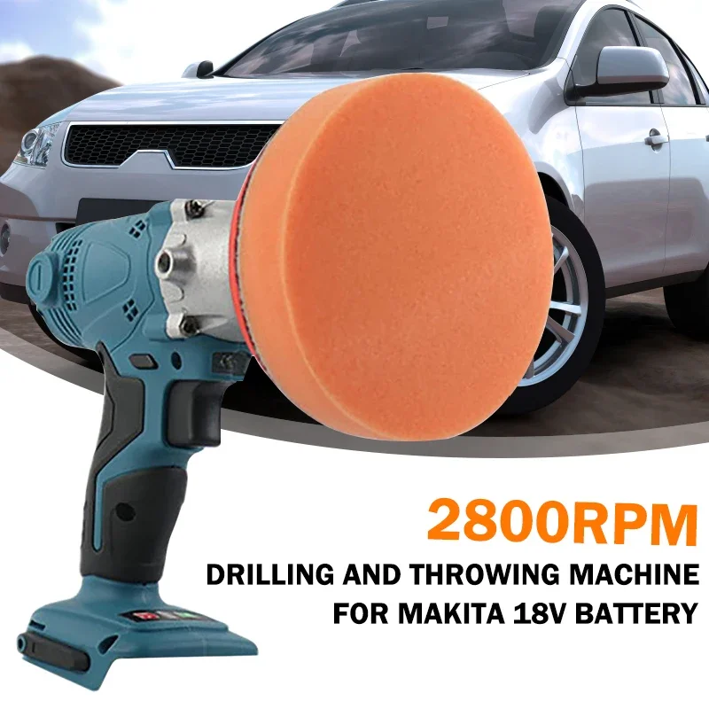 2 IN 1 Cordless Electric Polishing Machine Drill/ Driver Kit 6800rpm Car Polisher for Makita 18V Battery with Accessories