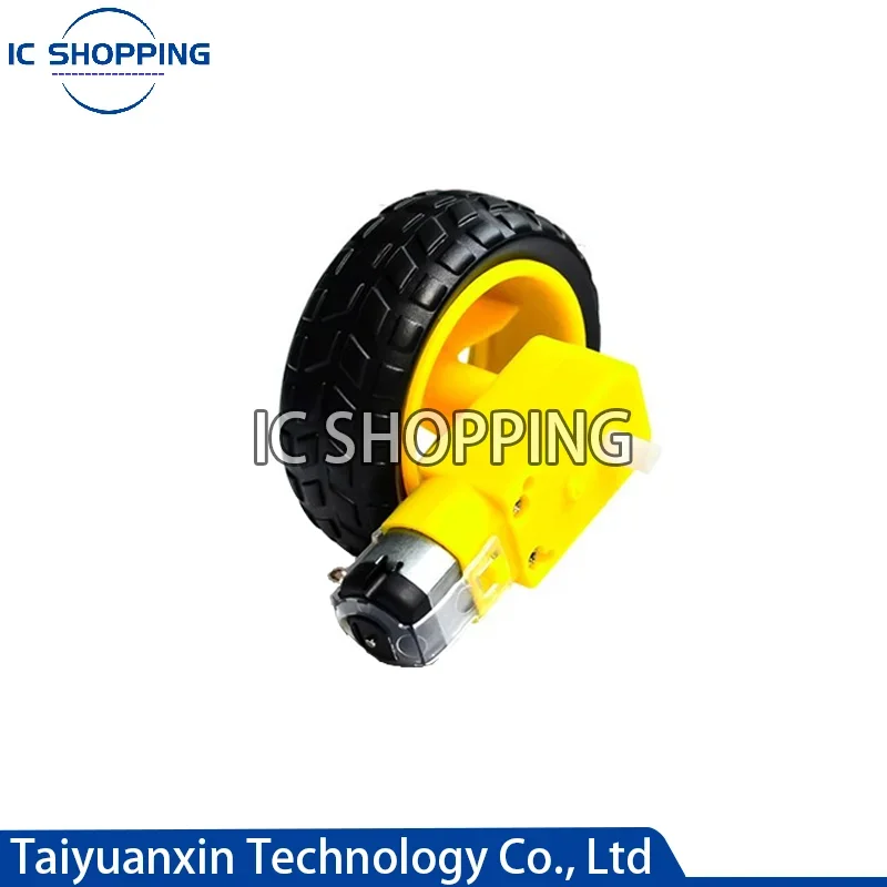 10pcs DC Motor Wheel TT Motor 3-6v Shaft Gear Support Electric Tire Parts for Arduino Robot Intelligent Car Model DIY robot car kit