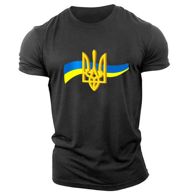 UKRAINE Men's T-Shirt Summer Short Sleeve Ukraine National