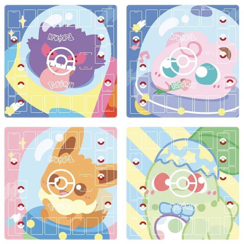 Pokemon-PTCG-Gengar-Snorlax-Eevee-Animation-Characters-Double-Table-Mat ...