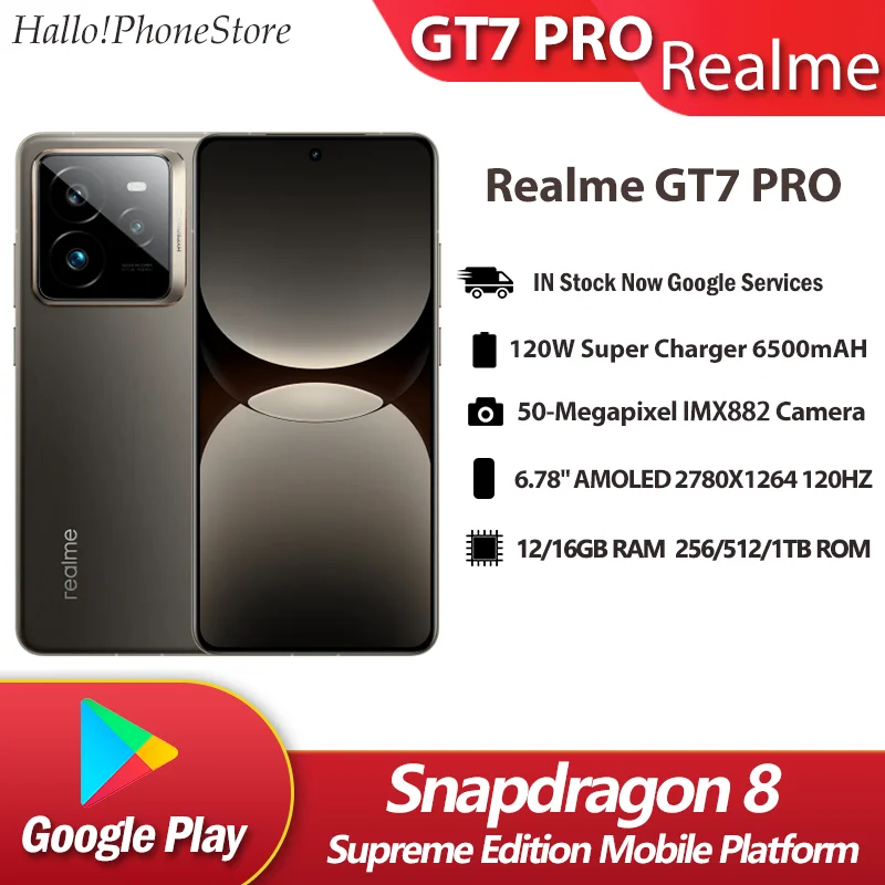 Original Unlocked Realme GT7 PRO GT 7Pro Snapdragon 8 Elite Mobile