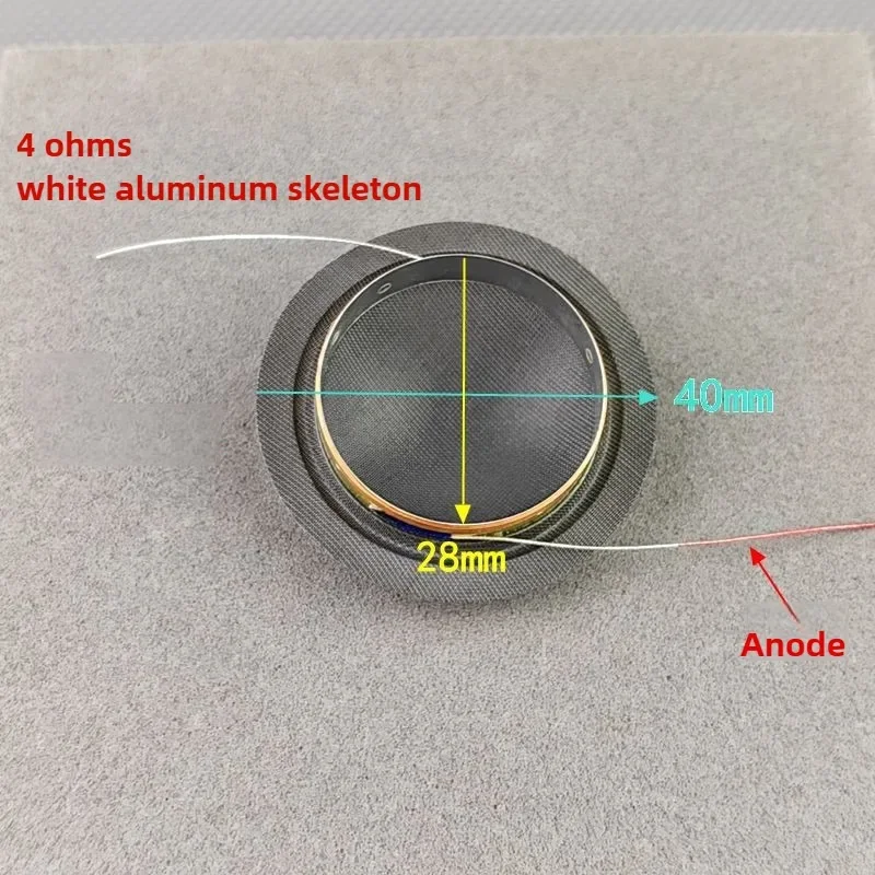 DynAudio 트레블 스피커 수리 액세서리용 1쌍 28mm 트위터 코일 실크 멤브레인