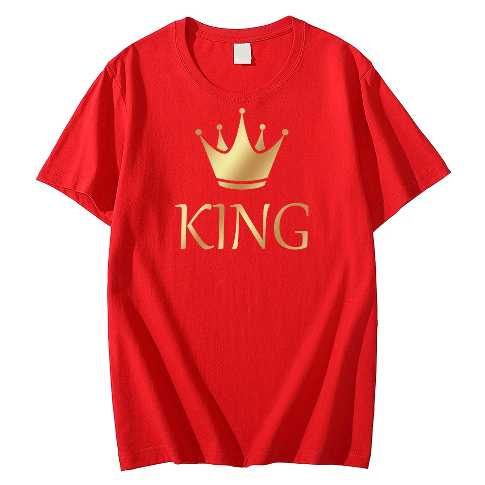 2023 Couple T-shirt Summer King Queen Letter Printed Tshirt