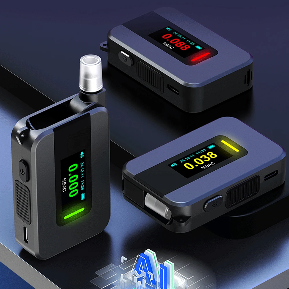 Alcohol Tester Portable Non-Contact With LED Screen Display Breathalyzer Breath Alcohol Test Tool