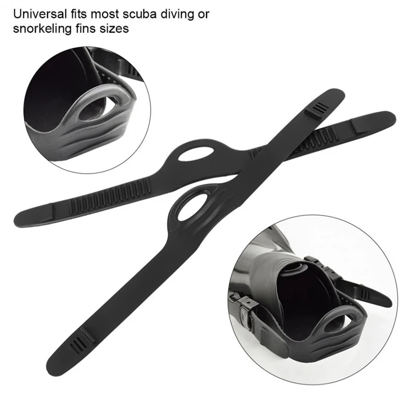 Swimming Hand Fins 1 Pair Quick Release Universal Adjustable Swimming Fins Strap Rubber Fin Flippers Strap Swimming Scuba Diving Fins