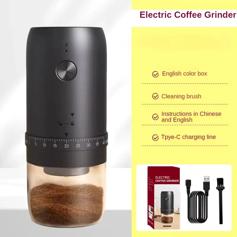 USB Electric Coffee Grinder 40 Gears - مطحنة قهوة...