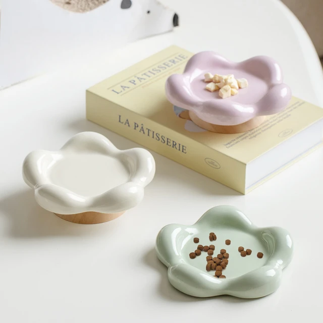 Pet Ceramic Bowl Cervical Spine Protection Cat Bowl Cat Food Snack Bowl Pet Dinner Plate Dog Food Bowl Pet Snack Tray 2