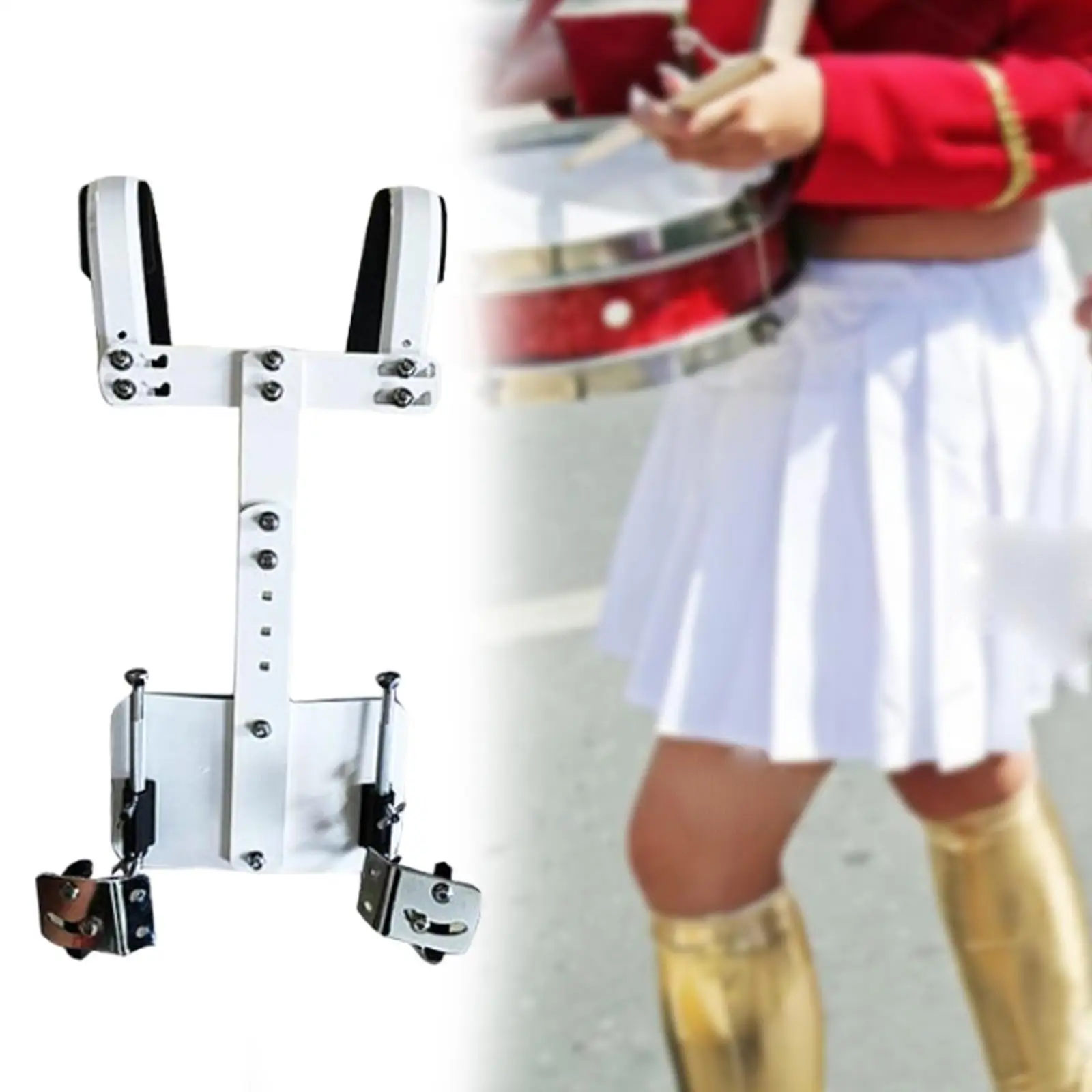 Snare Drum Carrier Percussion Instrument Belt with Shoulder Strap Show Live