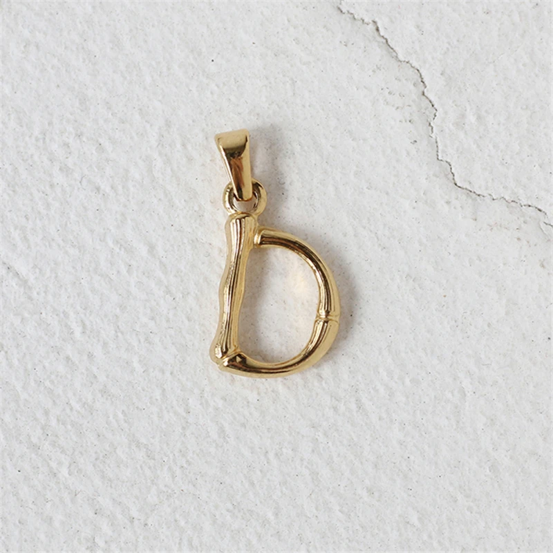 D initial charm necklace